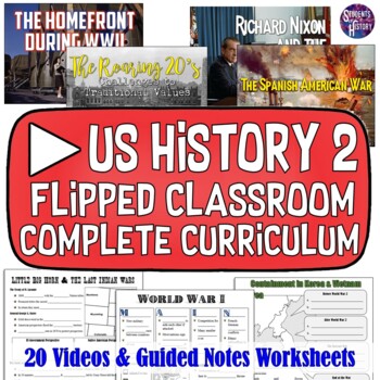 Preview of US History Part 2 Flipped Classroom Video Curriculum