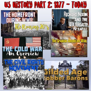 US History Part 2 PowerPoint and Guided Notes Bundle by Students of History