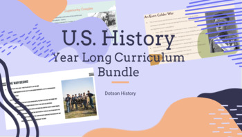 Preview of US History, Period 1-9, YEARLY Curriculum Bundle! - Google Drive
