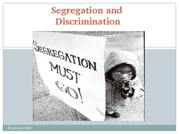 Preview of U.S. History PowerPoint: Segregation and Discrimation