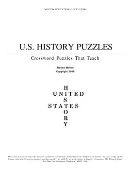Preview of U.S. History Puzzles