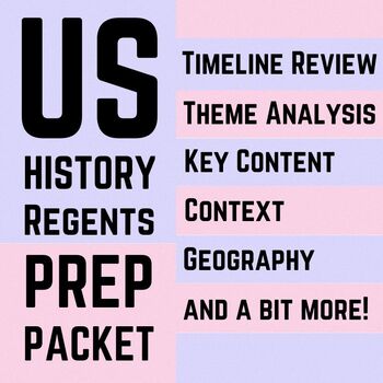Preview of US History Regents Exam Review & Prep (FREE 39 PAGE PACKET)