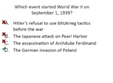 US History Review Questions Google Slides Unit 7 World War II