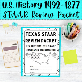 Preview of US History STAAR Review Packet Exploration through Reconstruction