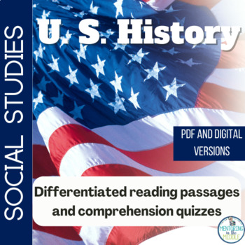 Preview of US History - Social Studies and Reading Comprehension Passages and Questions