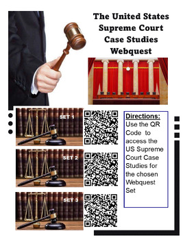 Preview of US History - Supreme Court Foundations & Case Studies Webquest Sets 1, 2, 3