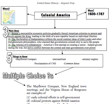 Preview of U.S. History Survey - Parts I-IV