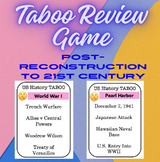 US History Taboo Review Game