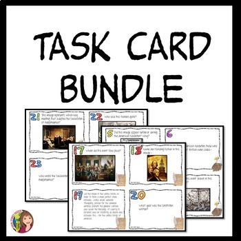 Preview of US HISTORY GAMES TASK CARDS BUNDLE