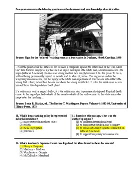 Preview of US History Test #4 - Reconstruction to Chinese Exclusion (28 Questions, English)