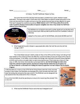 Preview of US History: The 1997 Pathfinder Mission to Mars