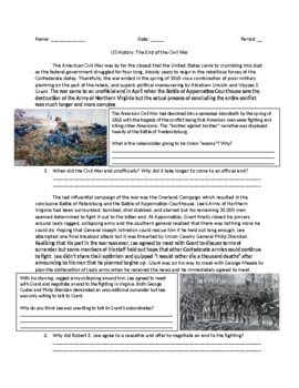 Preview of US History: The End of the Civil War