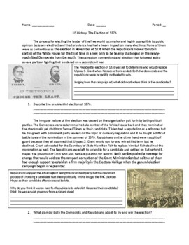 Preview of US History: The Presidential Election of 1876