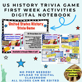US History Trivia Game (1st Day of School or fun activity)