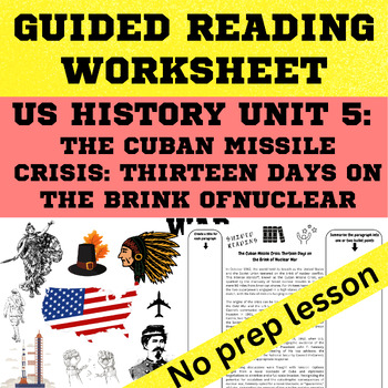 13 Days Cold War Cuban Missile Crisis 1960's Writing Activity BUNDLE US  History