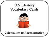 US History Vocabulary Cards