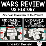 US History WARS Review Unscramble the Wars Hands-On Review