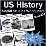 16 US History Webquest Activities - Editable Bundle