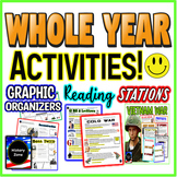 US History Whole Year Graphic Organizers Unit Lessons Activities