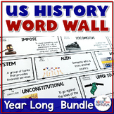 US History Word Wall Bundle | Vocabulary Puzzles | Middle 