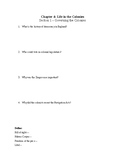US History Worksheet: Life in the Colonies (Chapter 4)