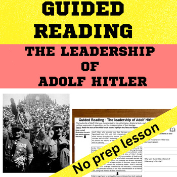 Preview of US History World War 2 - Leadership of Franklin D. Roosevelt Guided Reading