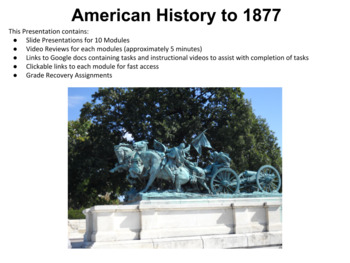 Preview of US History to 1877 Remote Learning Lesson Plans