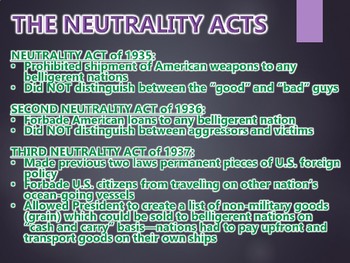neutrality acts ww2