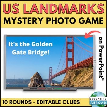 Preview of US Landmarks Game | USA History and Culture Activity | Civics and Geography