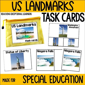 Preview of US Landmarks Task Card Set