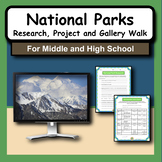US Major National Parks Research and Poster Project Activi