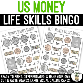 Preview of US Money BINGO Game