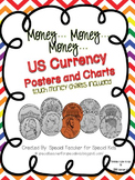 US Money Classroom Visuals with Points to Touch (Rainbow Chevron)