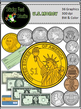 Preview of U.S. Money Clip Art Set