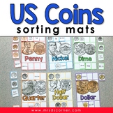 US Money Coins Sorting Mats [6 mats included] | Money Sort