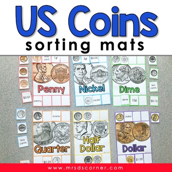 Preview of US Money Coins Sorting Mats [6 mats included] | Money Sorting Mats
