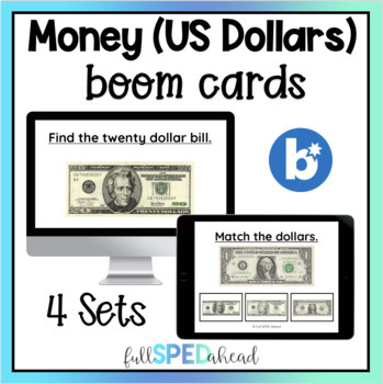 Preview of US Money Dollars Boom™ Cards Activity