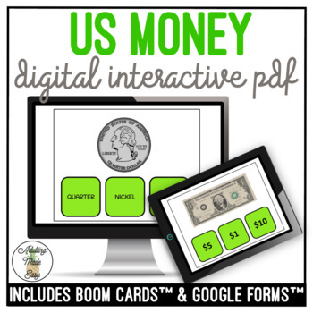 Preview of US Money Names & Values Digital Activities
