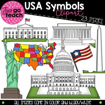 Preview of US Monuments and Symbols {Clipart}