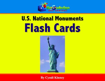 Preview of US National Monuments Flash Cards - For Tablets