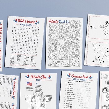 Preview of US Patriotic Activity Pack