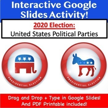 Preview of Political Parties 2020 Election for Google Slides and PDF Printable
