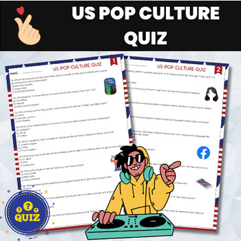 Preview of US Pop Culture Quiz | American Pop Culture Trivia Quiz