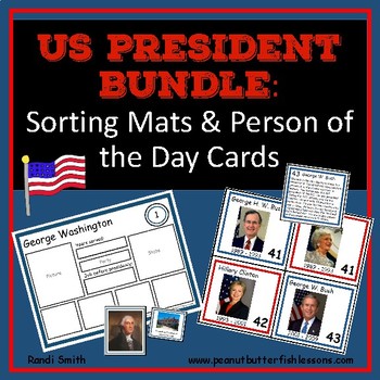 Preview of US President Bundle: Sorting Mats & Person of the Day Cards
