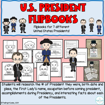 Preview of US President Flipbooks- Differentiated Research Templates