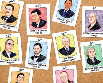 Preview of US President Posters, Presidents of United States History Bulletin Board