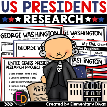 Preview of US President Research Project and Poster Mega Pack