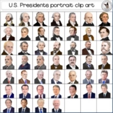 US Presidents realistic portrait clip art