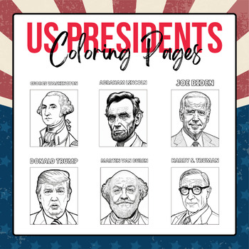 Preview of US Presidents Coloring Pages | Presidents Day Activities