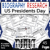 US Presidents' Day | Biography Research Template Project |